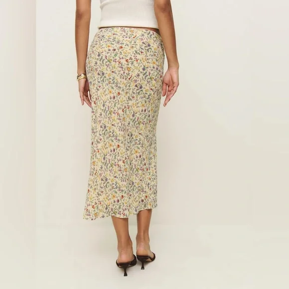 NWT Reformation Layla Skirt in Yellow Floral (Yasmeen) - Picture 5 of 5